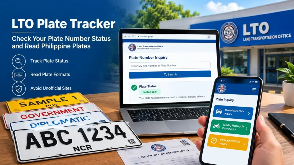 LTO Plate Tracker for checking Philippine plate number status